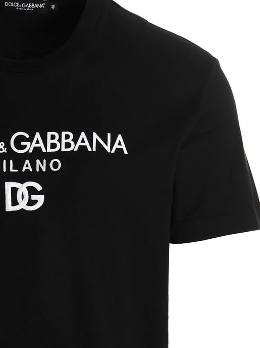Dolce & Gabbana Camiseta negra con logo DG Milano bordado - Image 2