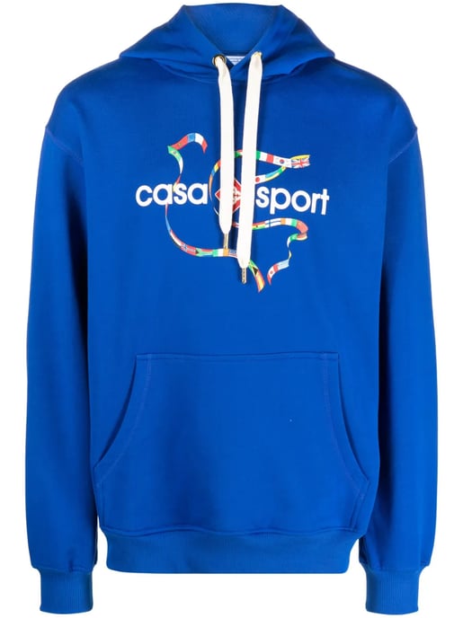 Sudadera con logo deportivo en azul - Image 1