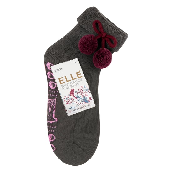 1 Par de Calcetines Pantufla de Lana para Dama con Pompones - Cálidos, Suaves y Cómodos - Image 2