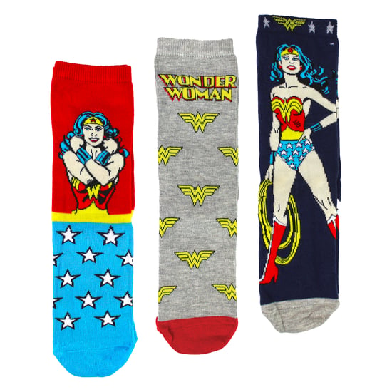 3 Pares de Calcetines de Algodón para Dama - Diseño de Wonder Woman Calcetines Cómodos - Image 3