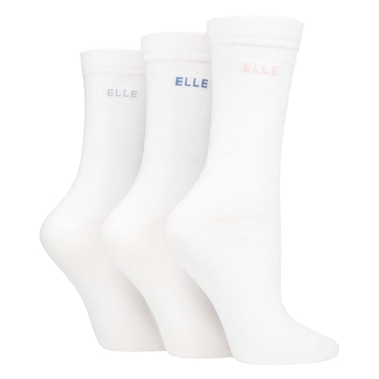Paquete de 3 calcetines de algodón lisos para mujeres - Ajuste cómodo y transpirable para el uso diario - Image 1