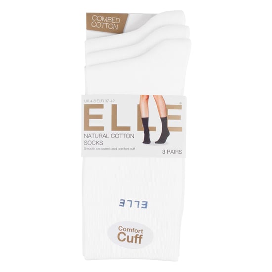Paquete de 3 calcetines de algodón lisos para mujeres - Ajuste cómodo y transpirable para el uso diario - Image 2