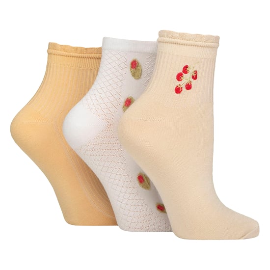Paquete de 3 pares de calcetas para mujer con canalé y fruncido - Ajuste suave y elegante para el día a día - Image 1