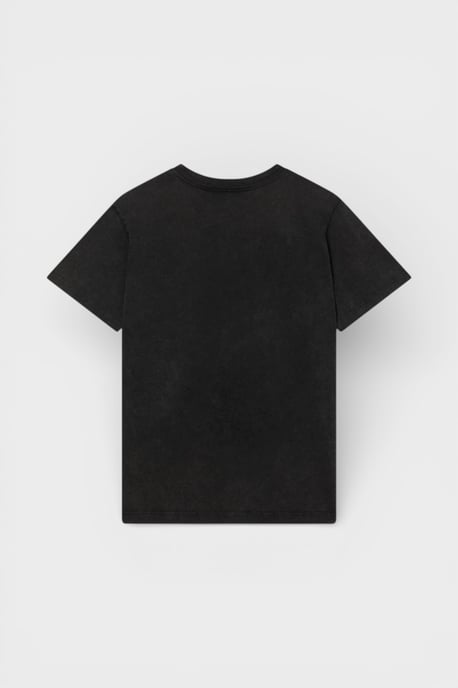 Camiseta Impresa Casablanca Music For The People Negra Desgastada - Image 3