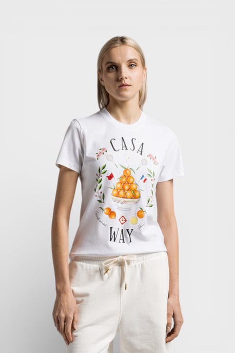 Casablanca Casa Way Camiseta Ajustada Impresa para Mujer Blanca - Image 3