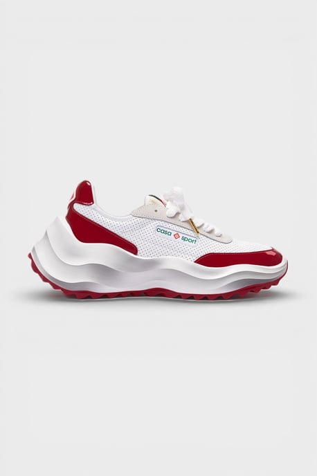 Zapatillas Casablanca Atlantis para Hombre Blanco/Rojo - Image 1