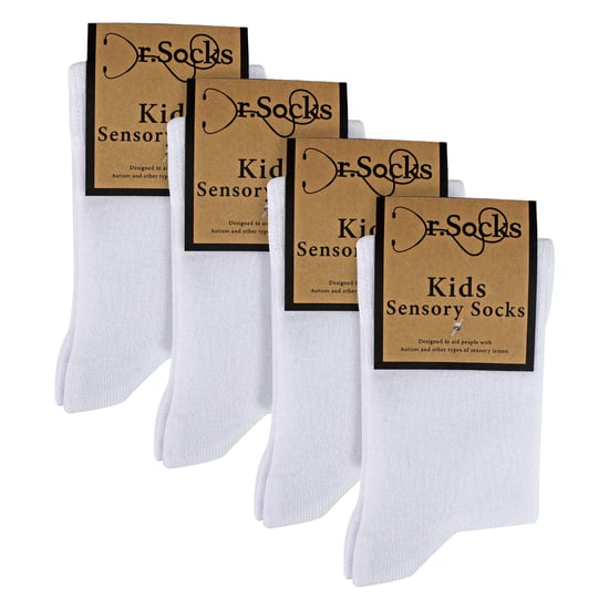 Paquete de 4 calcetines sensoriales de bambú para niños y niñas, suaves, transpirables y de ajuste cómodo - Image 2