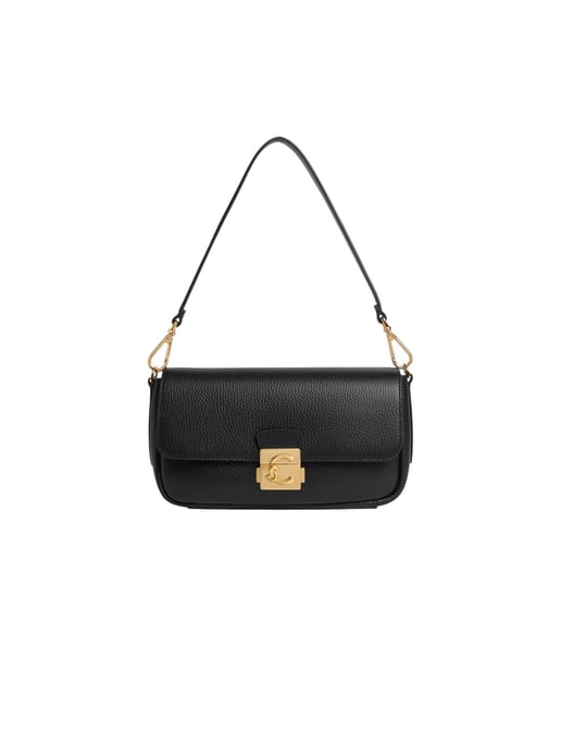 Bolso de mano Coccinelle C-Me Lock en cuero granulada - Image 1