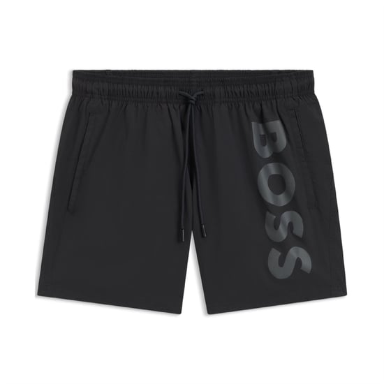 Shorts de baño con estampado de logo de pulpo Boss para hombre en gris - Image 1