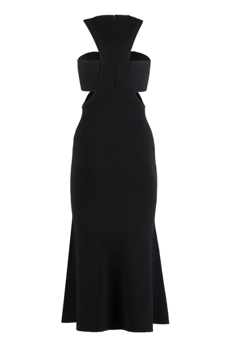 Vestido de Mezcla de Viscosa Negra - Image 1