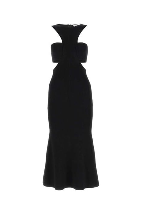 Vestido de Mezcla de Viscosa Negra - Image 4