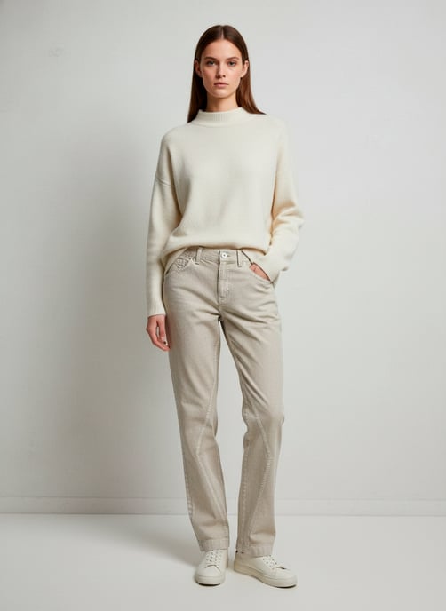 Pantalones rectos beige: comodidad refinada con estilo natural - Image 2