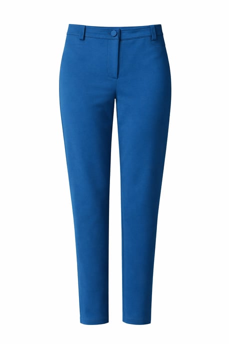 Pantalones elásticos ajustados a medida en azul oscuro - Image 1