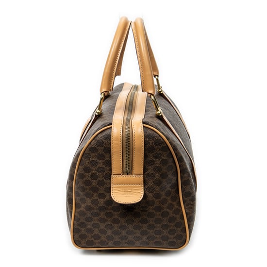 Celine Vintage Small Boston  en Brown/Tan Lienzo recubierto - Image 3