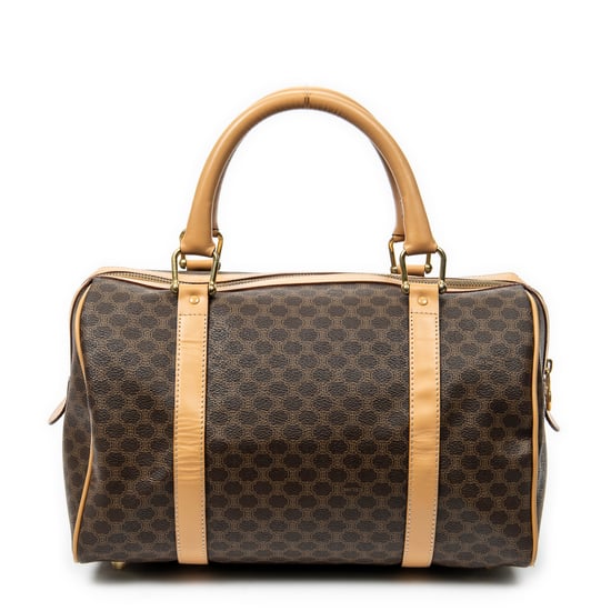Celine Vintage Small Boston  en Brown/Tan Lienzo recubierto - Image 5