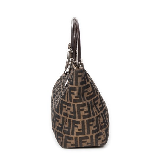 Fendi Small Shopper Tote en Brown Lienzo - Image 3