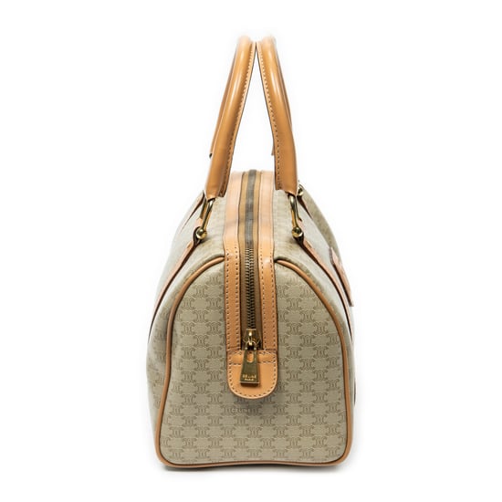 Celine Mini Boston  en Beige Lienzo recubierto - Image 4