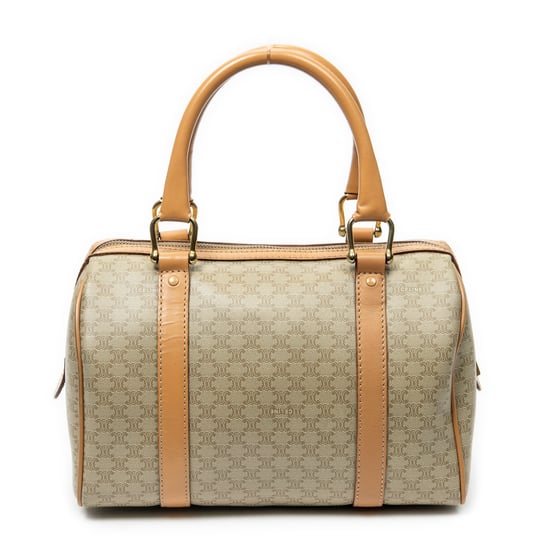 Celine Mini Boston  en Beige Lienzo recubierto - Image 5