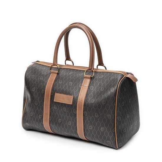 Dior Small Boston en Marrón/Gris Lienzo recubierto - Image 2