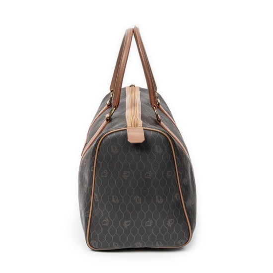 Dior Small Boston en Marrón/Gris Lienzo recubierto - Image 3