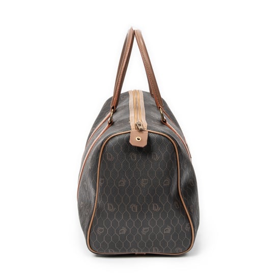 Dior Small Boston en Marrón/Gris Lienzo recubierto - Image 4