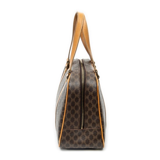 Celine Small Dome Top Handle en Beige/Marrón Lienzo recubierto - Image 3
