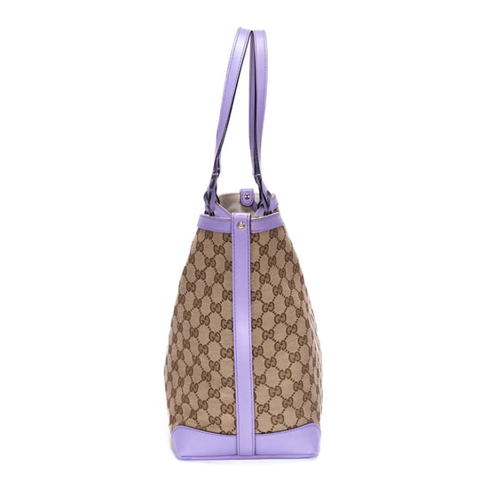 Gucci Jacquard 2-Way Shopper  en Lila/Beige Cuero de ternero - Image 3