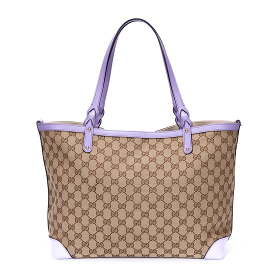 Gucci Jacquard 2-Way Shopper  en Lila/Beige Cuero de ternero - Image 4