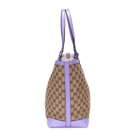 Gucci Jacquard 2-Way Shopper  en Lila/Beige Cuero de ternero - Image 5