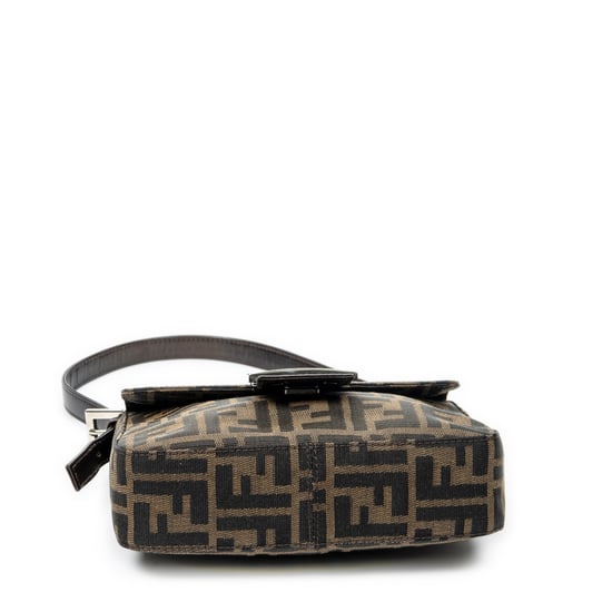 Fendi Square Flap en Beige/Marrón oscuro Lienzo - Image 6