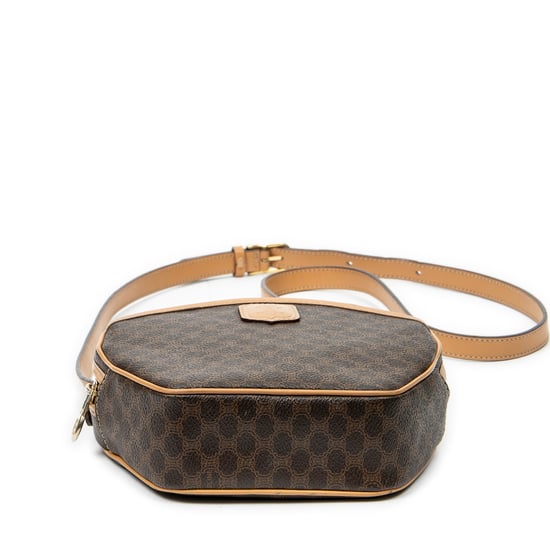 Celine Vintage Dome Crossbody en Marrón/Beige Lienzo recubierto - Image 6