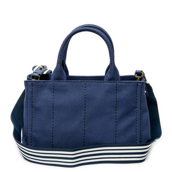 Prada Small Canapa Tote en Blue Lienzo - Image 5