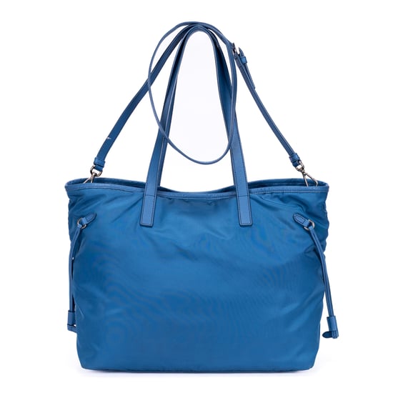 Prada Tessuto Nylon Tote en Blue Cuero de ternero - Image 4