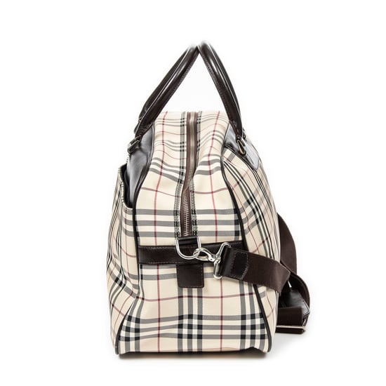 Burberry Travel Boston en Beige/Marrón oscuro Lienzo - Image 3