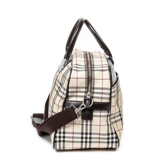 Burberry Travel Boston en Beige/Marrón oscuro Lienzo - Image 4