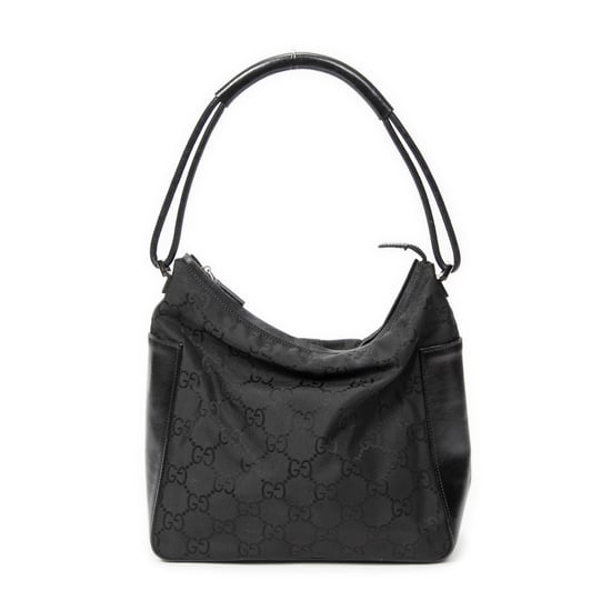 Gucci Zip Shoulder Hobo en Black Lienzo - Image 5