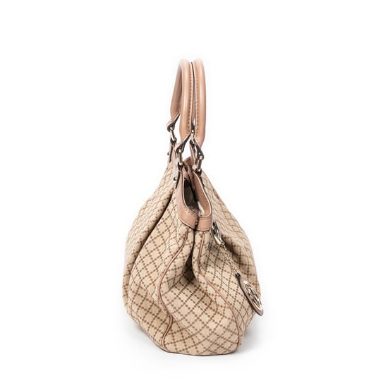 Gucci Small Sukey Tote  en Beige Lienzo - Image 4