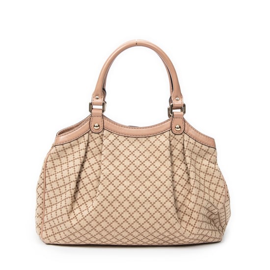 Gucci Small Sukey Tote  en Beige Lienzo - Image 5