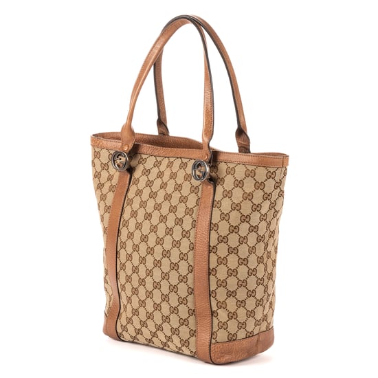 Gucci Miss GG Vertical Tote en Beige/Marrón Lienzo - Image 2