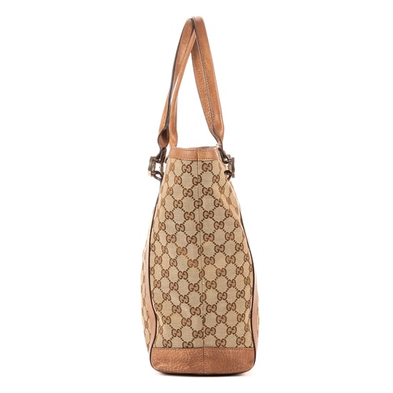 Gucci Miss GG Vertical Tote en Beige/Marrón Lienzo - Image 3