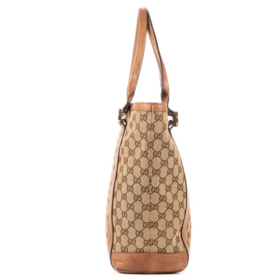 Gucci Miss GG Vertical Tote en Beige/Marrón Lienzo - Image 5