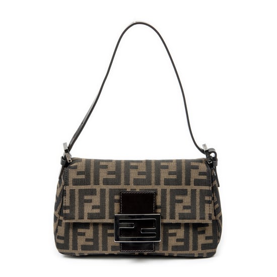 Fendi Mini Baguette en Brown Lienzo - Image 1