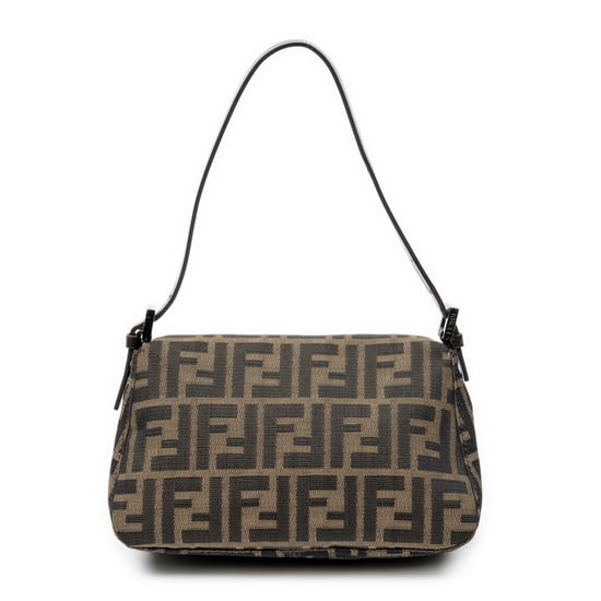 Fendi Mini Baguette en Brown Lienzo - Image 5