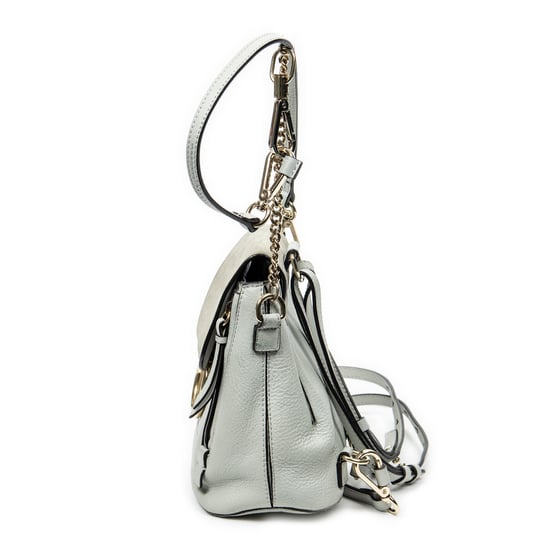 Chloé Small Faye Backpack en Azul claro Cuero de ternero - Image 3