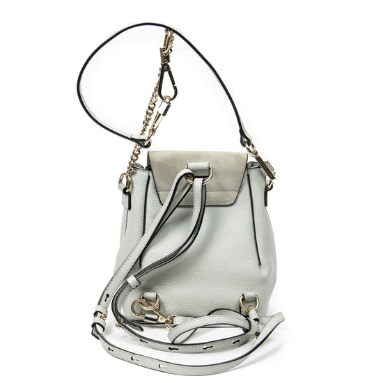 Chloé Small Faye Backpack en Azul claro Cuero de ternero - Image 5