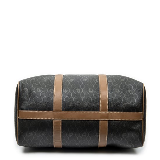 Dior Vintage Small Travel Boston en Gris oscuro/Marrón Lienzo recubierto - Image 6