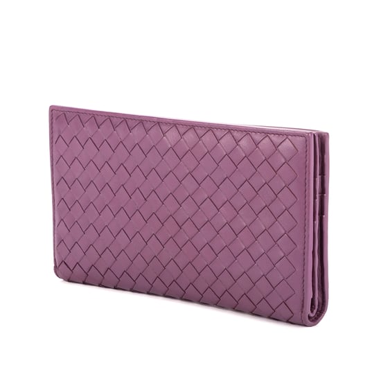 Bottega Veneta Intrecciato Wallet  en Púrpura Cuero de ternero - Image 2