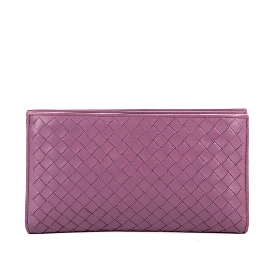 Bottega Veneta Intrecciato Wallet  en Púrpura Cuero de ternero - Image 4