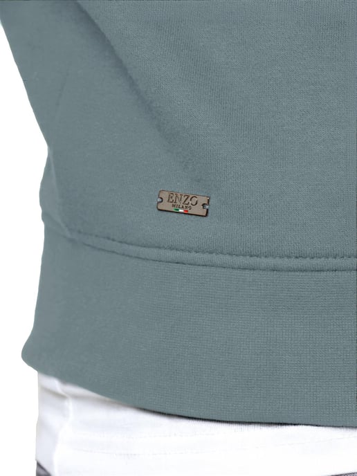 Enzo Milano | Sudadera de Hombre con Media Cremallera - Image 4