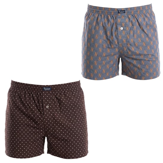 Paquete de 2 bóxer de algodón esenciales para hombre con cinturilla elástica A0100 - Image 1